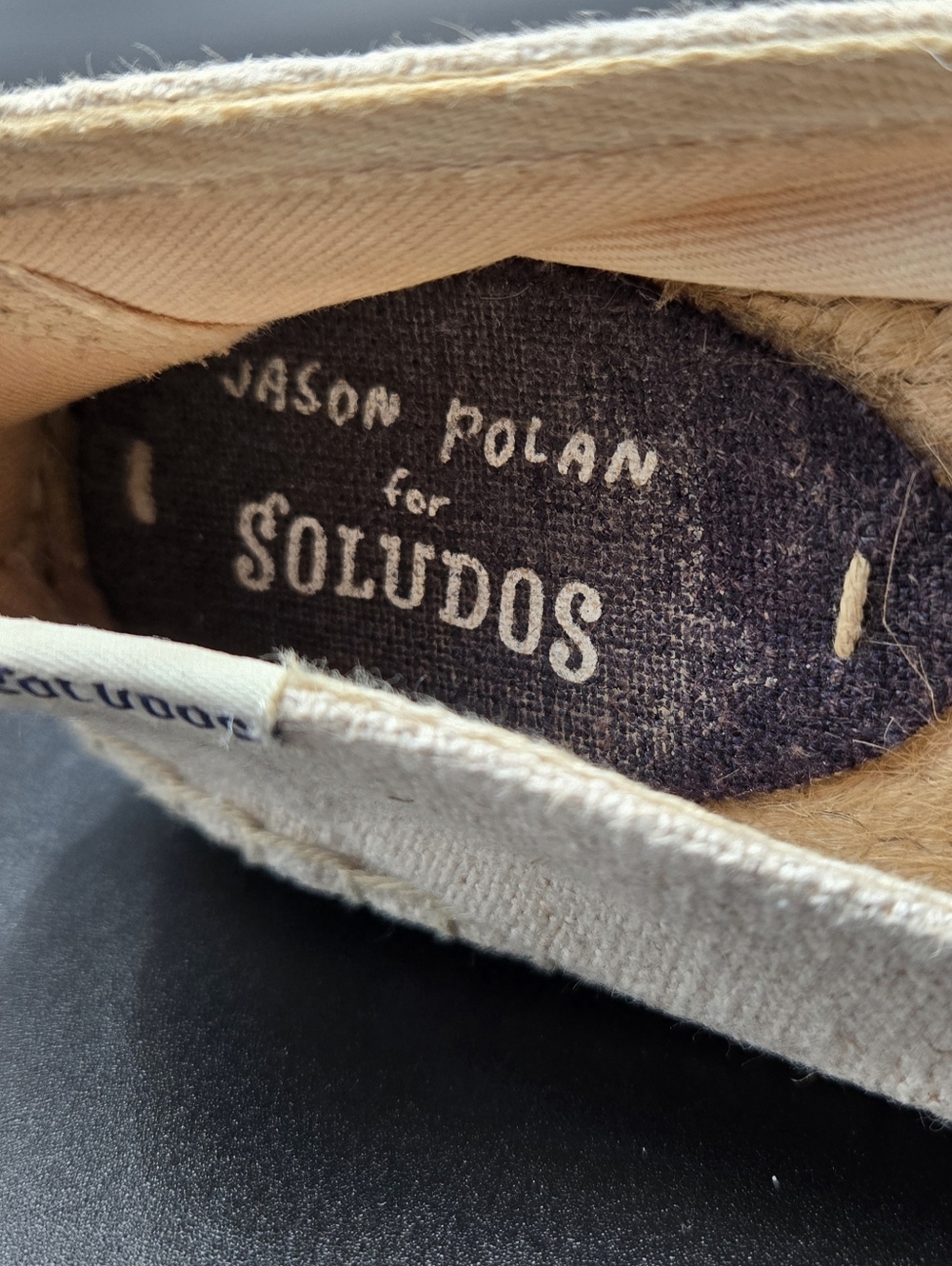Soludos x Jason Polan Lips & Tongue Embroidered Smoking Slipper Espadrille Sz 7 - Picture 2 of 7
